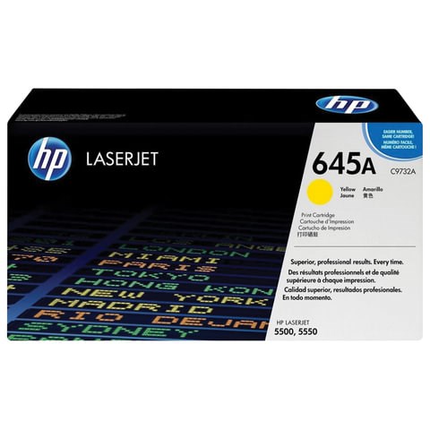 Картридж лазерный HP (C9732A) Color LaserJet 5500/5550, №645A, желтый, оригинальный, ресурс 12000 страниц 361217