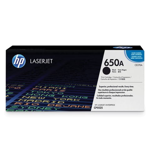 Картридж лазерный HP (CE270A) Color LaserJet Enterprise CP5525, №650A, черный, оригинальный, ресурс 13500 страниц 361221