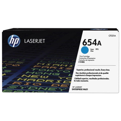 Картридж лазерный HP (CF331A) LaserJet M651n/M651dn/M651xh, №654A, голубой, оригинальный, ресурс 15000 страниц 361706