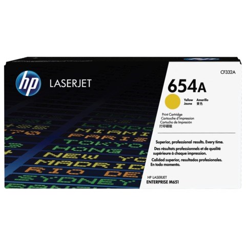 Картридж лазерный HP (CF332A) LaserJet M651n/M651dn/M651xh, №654A, желтый, оригинальный, ресурс 15000 страниц 361707