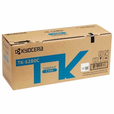 Тонер-картридж KYOCERA (TK-5280C) M6235cidn/M6635cidn/P6235cdn, голубой, ресурс 11000 страниц, оригинальный, 1T02TWCNL0 363659