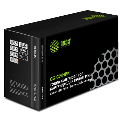 Картридж лазерный CACTUS (CS-039HBK) для Canon i-Sensys LBP 351x /352x, ресурс 25000 страниц 363678