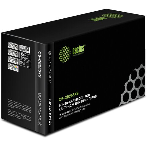 Картридж лазерный CACTUS (CS-CE255XS) для HP LaserJet P3015d/P3015dn/P3015x, ресурс 12500 страниц 361968