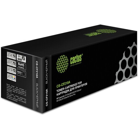 Картридж лазерный CACTUS (CS-CF218A) для HP LaserJet M132a/132fn/132fw/M104a/104w, ресурс 1400 стр. 362969