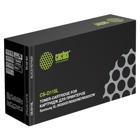 Картридж лазерный CACTUS (CS-D115L) для SAMSUNG SL-M2620D/M2820ND/M2820DW, ресурс 3000 стр. 361792