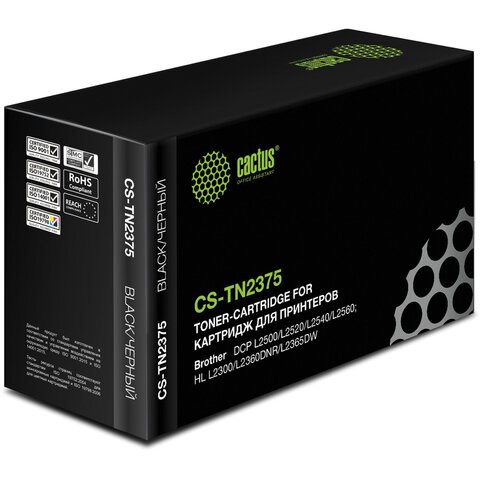 Картридж лазерный CACTUS (CS-TN2375) для BROTHER HL-L2300DR/2340DWR/DCP-L2500, ресурс 2600 стр. 362685