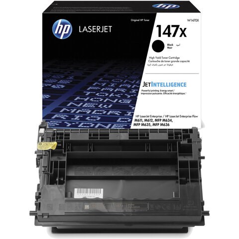 Картридж лазерный HP (W1470X) LaserJet M611dn/M612dn/M635/M636, №147X, оригинальный, ресурс 25000 страниц 363918