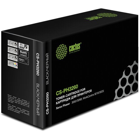 Тонер-картридж CACTUS (CS-PH3260) для XEROX WorkCentre 3215/3225/Phaser 3052/3260, ресурс 3000 стр. 320861