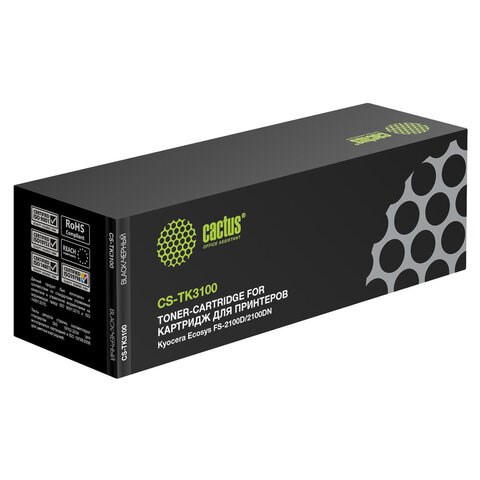 Тонер-картридж CACTUS (CS-TK3100) для KYOCERA FS-2100D/DN/M3040DN/M3540DN, ресурс 12500 стр. 320785