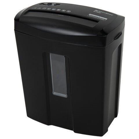 Уничтожитель (шредер) BRAUBERG 615M, 5 уровень секретности, фрагменты 3х12 мм, 6 листов, корзина 15 литров, 532152 532152