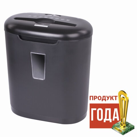 Уничтожитель (шредер) BRAUBERG S6, 3 уровень секретности, фрагменты 5х34 мм, 6 листов, корзина 16 литров, 530963 530963