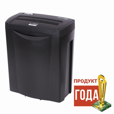 Уничтожитель (шредер) BRAUBERG S8-S, 2 уровень секретности, полоски 6 мм, 8 листов, корзина 15 литров, 531088 531088