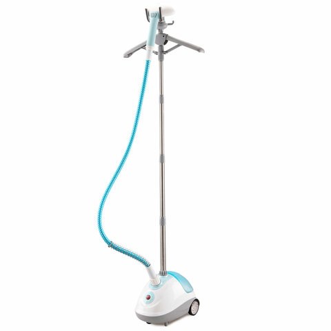 Отпариватель BQ (БИ-КЬЮ) SG5005S, 1800 Вт, пар 35 г/мин, резервуар 1,5 л, 1 режим, 1 насадка, белый/синий, 86195622 457510