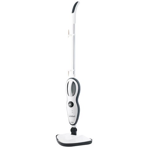 Паровая швабра KITFORT KT-1008, 1500 Вт, 1 бар, объем 0,37 л, белая/серая, КТ-1008 455973