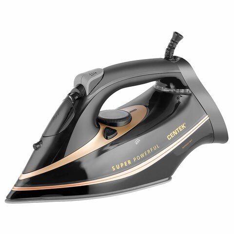 Утюг CENTEK CT-2346, 3200 Вт, керамическое покрытие, антикапля, антинакипь, черный/золотой, CT-2346 GOLD 457615