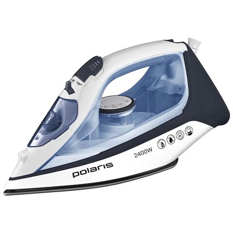 Утюг POLARIS PIR 2483K, 2400 Вт, керамическое покрытие, самоочистка, антикапля, антинакипь, синий, 51339 456747