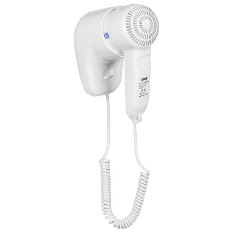 Фен для волос настенный BXG-1200H1, 1400 Вт, пластик, 2 скорости, белый 605683
