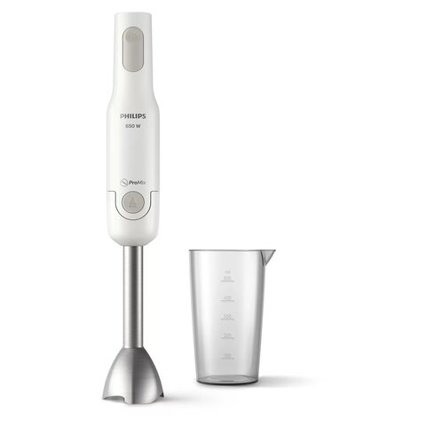 Блендер погружной PHILIPS HR2534/00, 650 Вт, 1 скорость, 1 насадка, стакан, белый 456935