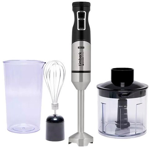 Блендер погружной TIMBERK T-HB42F01, 1500 Вт, 9 скоростей, 3 насадки, стакан, черный 457218