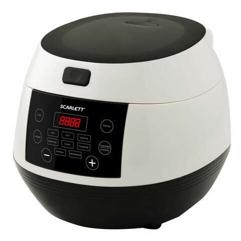 Мультиварка SCARLETT SC-MC410S26, 500 Вт, объем 3 л, 8 программ, белая/черная 455879