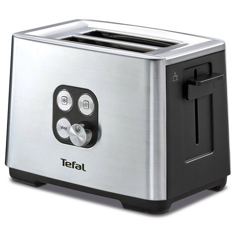 Тостер TEFAL TT420D30, 900 Вт, 2 тоста, 7 режимов, сталь, серебристый, 8000035884 456500