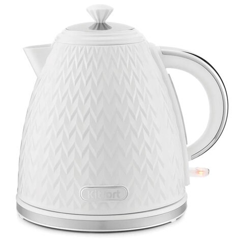 Чайник KITFORT КТ-681, 1,7 л, 2200 Вт, закрытый нагревательный элемент, пластик, белый 456021