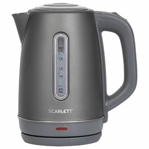 Чайник SCARLETT SC-EK21S42, 1,8 л, 1800 Вт, закрытый нагревательный элемент, стальной корпус 458303