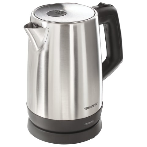 Чайник SONNEN KT-1785, 1,7 л, 2200 Вт, закрытый нагревательный элемент, нержавеющая сталь, 453420 453420