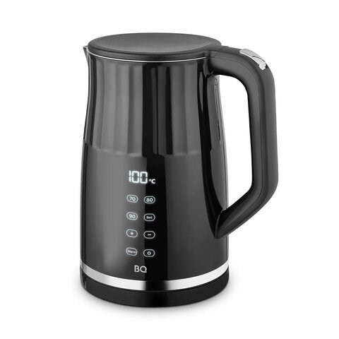 Чайник электрический с двойными стенками BQ (БИ-КЬЮ) KT1801SW, 1,7 л, 2200 Вт, ТЕРМОРЕГУЛЯТОР, черный, 86198284 457564
