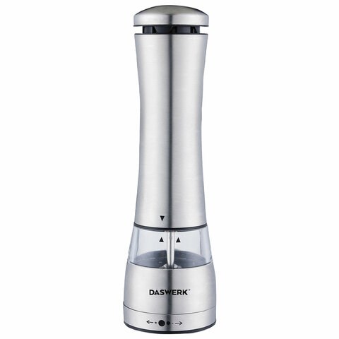 Мельница для соли и специй электрическая с подсветкой, 4 уровня помола, PM-3, DASWERK, 456621 456621