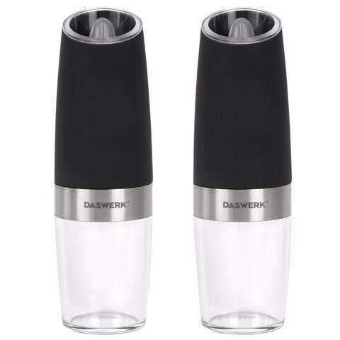 Набор гравитационных мельниц для соли и специй, электрические, 2 шт., PM-6, DASWERK, 456624 456624