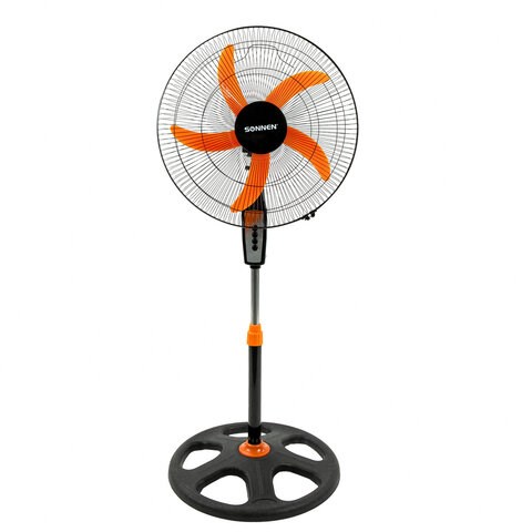 Вентилятор напольный, 3 режима, SONNEN TF-50W-45-А304, d=45 см, 50 Вт, черный, 454789, FS-45-A304 454789