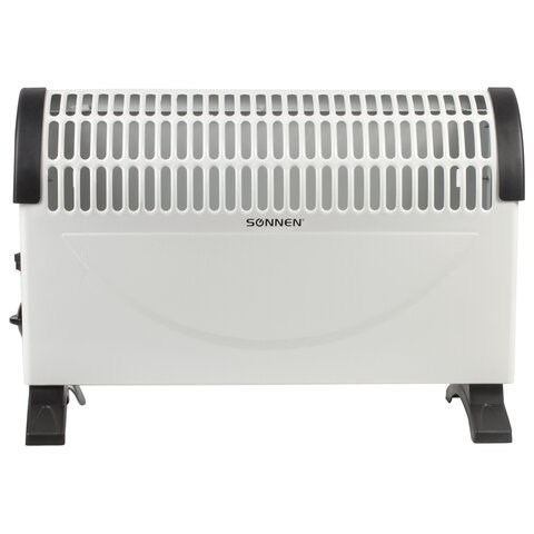 Обогреватель-конвектор SONNEN Y-01S, 2000 Вт, 3 режима работы, белый/черный, 455309 455309