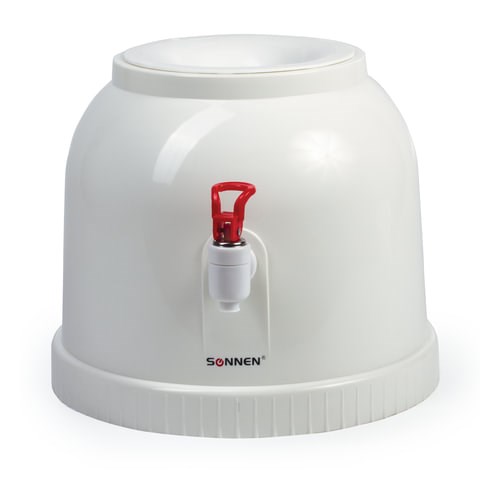 Кулер водораздатчик БЕЗ НАГРЕВА И ОХЛАЖДЕНИЯ, SONNEN TS-01, настольный, 1 кран, белый, 452417 452417