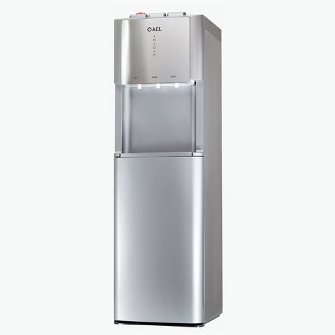 Кулер для воды AEL LD-AEL-811a, напольный, НАГРЕВ/ОХЛАЖДЕНИЕ ЭЛЕКТРОННОЕ, бутыль снизу, 3 крана, серебро, 00274 454353