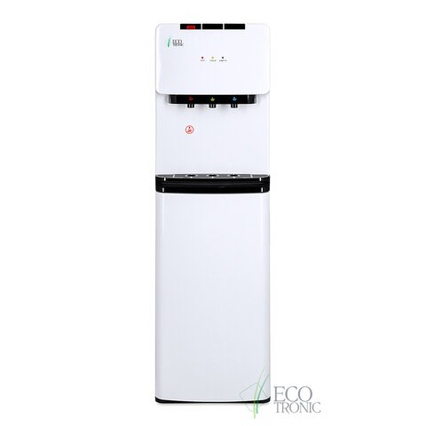 Кулер для воды ECOTRONIC K41-LXE напольный, НИЖНЯЯ ЗАГРУЗКА, нагрев/охлаждение, 3 крана, белый 11745. 456862