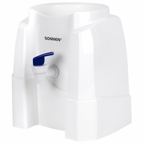 Кулер-водораздатчик БЕЗ НАГРЕВА И ОХЛАЖДЕНИЯ, SONNEN TS-01W, настольный, 1 кран, белый, 456175 456175
