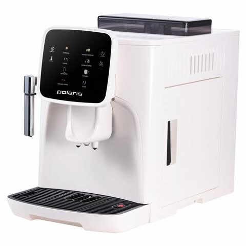 Кофемашина POLARIS PACM 2047SW, 1450 Вт, объем 1,8 л, автокапучинатор, белая, 81404 456722