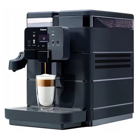 Кофемашина SAECO NEW ROYAL PLUS, 1400 Вт, объем 2,5 л, для зерен 600 г, автокапучинатор, черная, 9J0060 456804