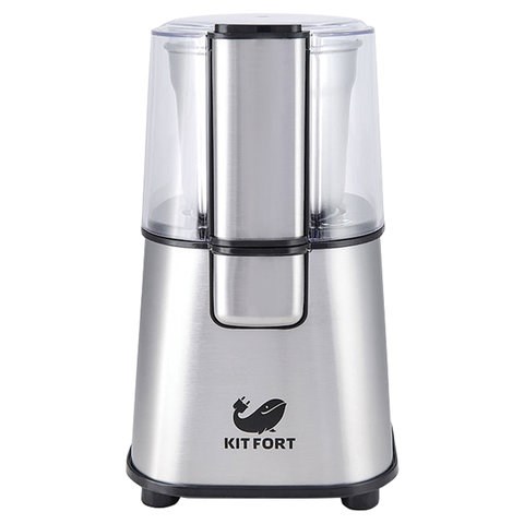 Кофемолка KITFORT КТ-1315, 180 Вт, вместимость 60 г, металл, серебро 454865