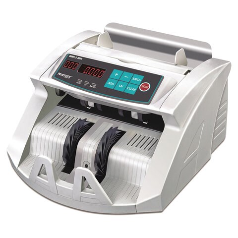 Счетчик банкнот MERTECH C-3000 WHITE, 1000 банкнот/мин, ИК, УФ детекция, фасовка, белый, 5517 291253
