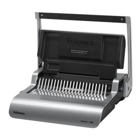 Переплетная машина для пластиковой пружины FELLOWES "QUASAR+", пробивает до 25 л., сшивает до 500 л., FS-56277 530883