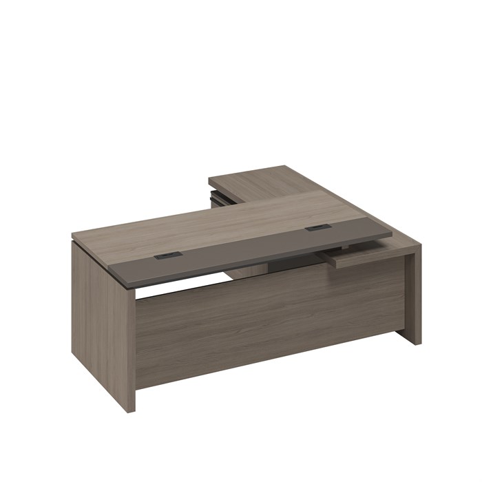 Стол руководителя с кабель-каналами с брифинг-приставкой боковой левый 210195