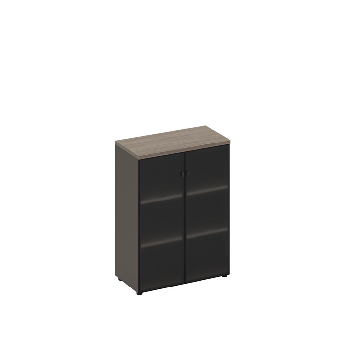 Шкаф для документов средний со стеклянными дверями 210206