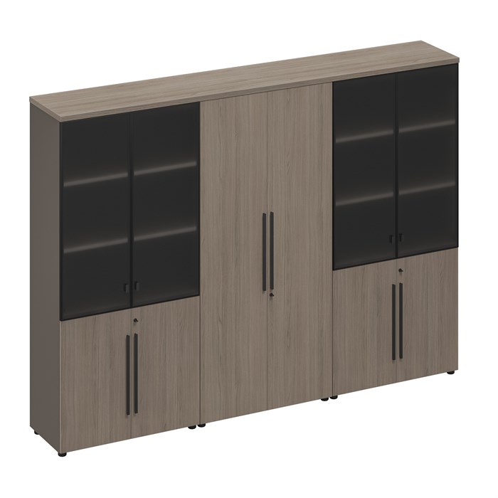 Шкаф комбинированный (стекло-одежда-стекло) 210232