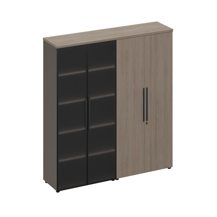 Шкаф для документов (стекло-одежда) 210217