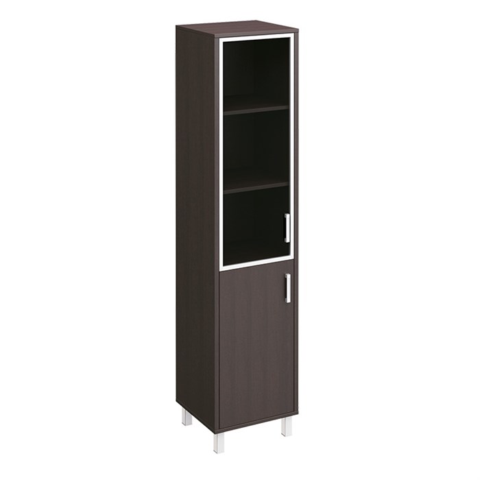 Шкаф для документов левый двери стекло в раме + ДСП 121365