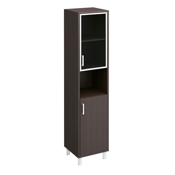 Шкаф правый двери стекло + ДСП без замка + ниша 121376