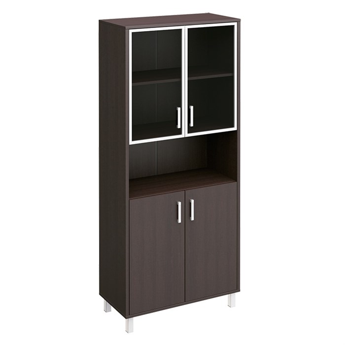 Шкаф двери стекло в рамке без замка ниша 121384