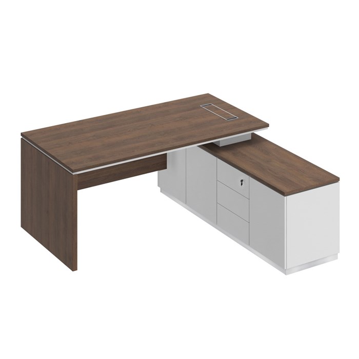 Стол руководителя (опора ДСП) на опорной тумбе 205639